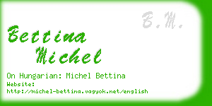 bettina michel business card